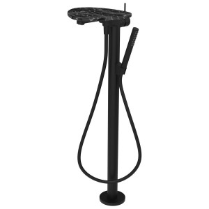 Ada mitigeur de bain sur colonne tablette npbec 203 mm pvd noir/marbre noir - LAUFEN HF506781516060 