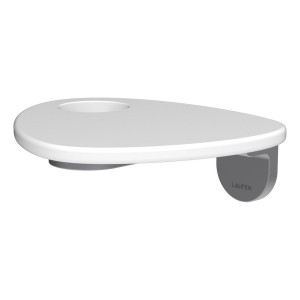 Ada tablette murale percée pvd inox/blanc mat - LAUFEN HF506790502000 