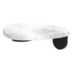 Ada tablette murale non percée pvd noir/marbre blanc - LAUFEN HF506790515060 