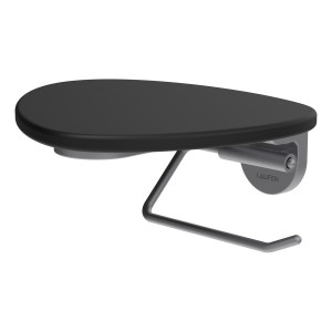 Ada porte-papier toilette tablette non percée pvd inox/noir mat - LAUFEN HF506791503060 
