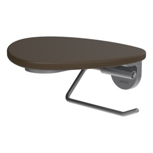 Ada porte-papier toilette tablette non percée pvd inox/café mat - LAUFEN HF506791504060 