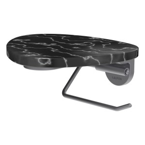 Ada porte-papier toilette tablette non percée pvd inox/marbre noir - LAUFEN HF506791506060 