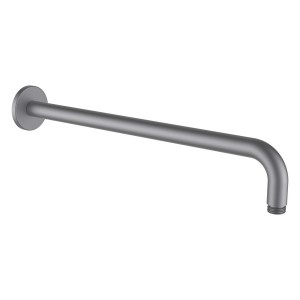 Bras mural pr pomme de douche pluie, avec rosace ronde, 420 mm pvd couleur inox - LAUFEN HF960109423001 