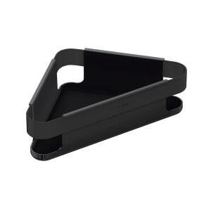 Niara panier mural d'angle de douche titane noir mat 214x214x80 mm - LAUFEN H3850611630021 