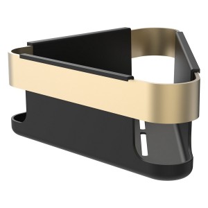 Niara panier mural d'angle de douche or pâle mat 214x214x80 mm - LAUFEN H3850611650021 