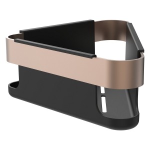 Niara panier mural d'angle de douche pvd or rosé brossé 214x214x80 mm - LAUFEN H3850611680021 