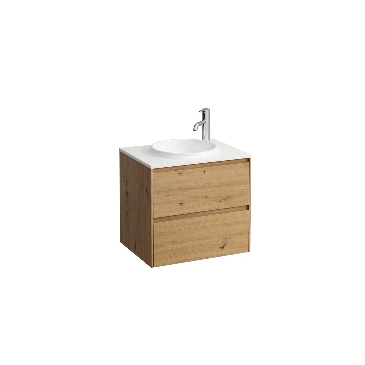 Lani meuble 600 2 tiroirs compatible avec lav h814073 chêne sauvage 570x440x515 - LAUFEN H4042521122671 