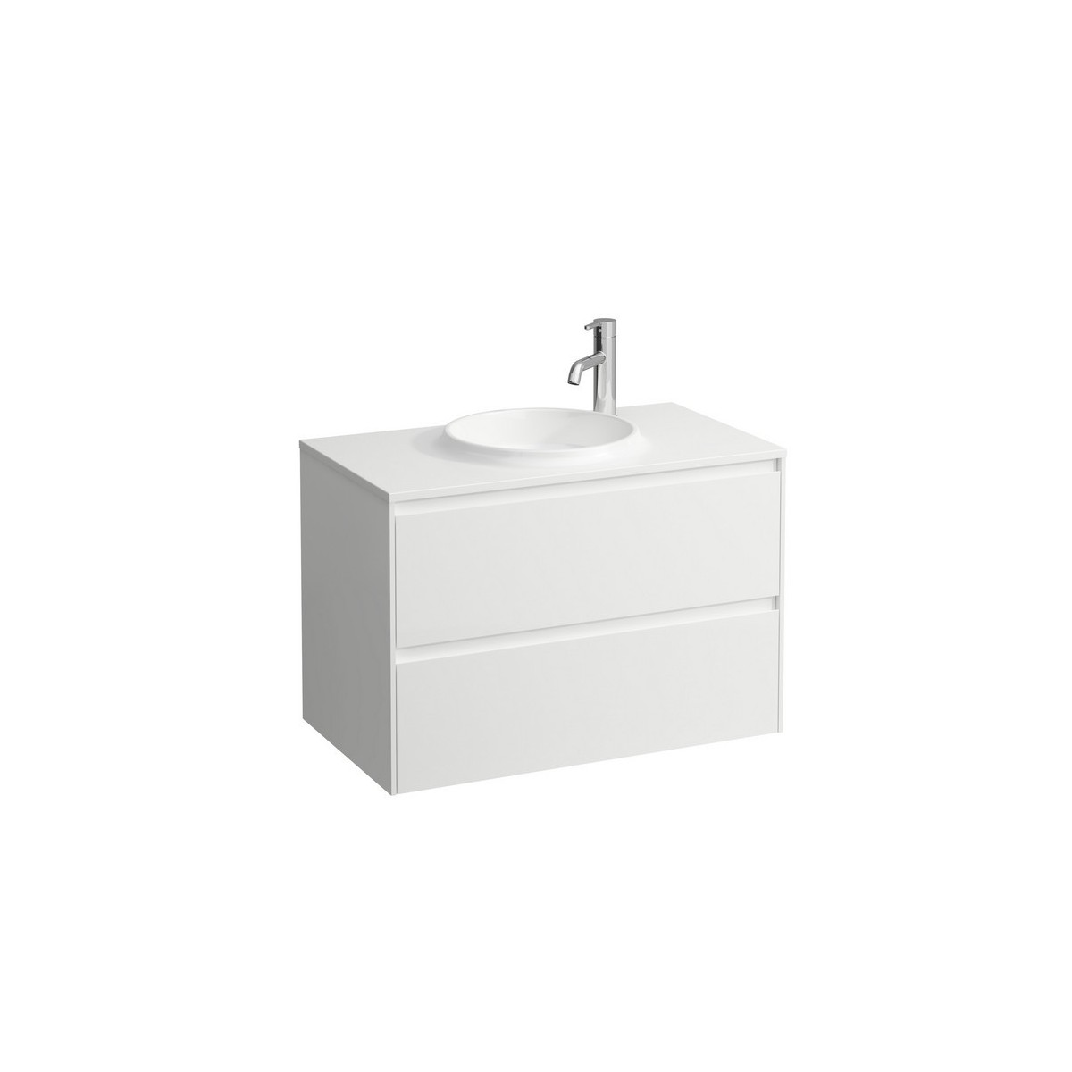 Lani meuble 800 2 tiroirs compatible avec lav h814074 blc mat 770x440x515 - LAUFEN H4042621122601 