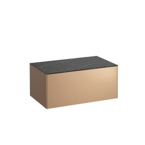 Sonar meuble sans déc 775 1t cuivre(laqué) plan noir marquina 775x455x340 - LAUFEN H4054100341411 