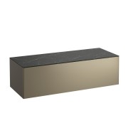 Sonar meuble sans déc 1175 1t titane plan marbre noir marquina 1175x455x340 - LAUFEN H4054200341421 