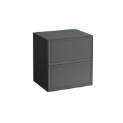 The new classic meuble sans découpe avec deux tiroirs gris traffic 575x455x600mm - LAUFEN H4060060856271 