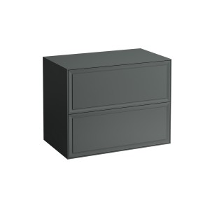 The new classic meuble sans découpe avec deux tiroirs gris traffic 775x455x600mm - LAUFEN H4060160856271 
