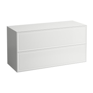 The new classic meuble sans découpe avec deux tiroirs blanc mat 1175x455x600 mm - LAUFEN H4060260851701 
