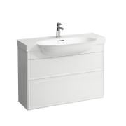 The new classic meuble 2 tiroirs pour lavabo 813857 975x315x345mm blanc mat - LAUFEN H4060920851701 
