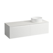 Arun meuble 1400 2t avec découpe à dte plan ardesia bianca multicolour - LAUFEN H4141331519991 