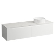 Arun meuble 1600 2t avec découpe à dte plan ardesia bianca multicolour - LAUFEN H4141431519991 