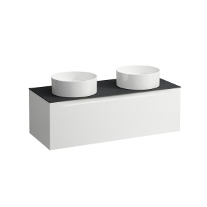 Arun meuble 1200 1t avec découpe à gche et à dte plan ardesia nera multicolour - LAUFEN H4151241519991 