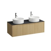 Arun 1200 1t découpe à gche et à dte plan ardesia nera percé 1t special colour - LAUFEN H4151291519901 