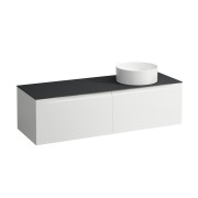 Arun meuble 1400 2t avec découpe à dte plan ardesia nera multicolour - LAUFEN H4151331519991 