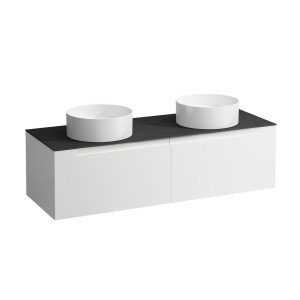 Arun meuble 1400 2t avec découpe à gche et à dte plan ardesia nera multicolour - LAUFEN H4151341519991 