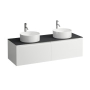 Arun 1400 2t avec découpe à gche et à dte plan ardesia nera percé 1t multicolour - LAUFEN H4151391519991 