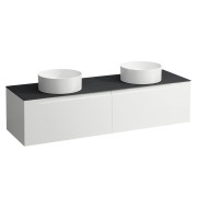 Arun meuble 1600 2t avec découpe à gche et à dte plan ardesia nera multicolour - LAUFEN H4151441519991 