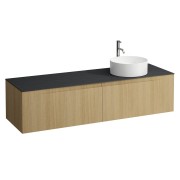 Arun 1600 2t avec découpe à dte plan ardesia nera percé 1t special colour - LAUFEN H4151471519901 