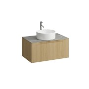 Arun 800 1t découpe centre plan piasentina grigio percé 1t chêne clair - LAUFEN H4161051512501 