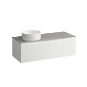 Arun meuble 1200 1t avec découpe à gche plan piasentina grigio multicolour - LAUFEN H4161221519991 