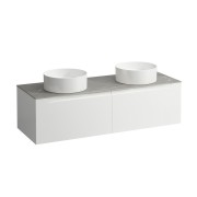 Arun 1400 2t avec découpe à gche et à dte plan piasentina grigio multicolour - LAUFEN H4161341519991 