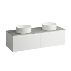 Arun 1400 2t avec découpe à gche et à dte plan piasentina grigio multicolour - LAUFEN H4161341519991 