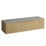 Arun meuble 1600 2t sans découpe plan piasentina grigio special colour - LAUFEN H4161401519901 