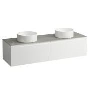 Arun 1600 2t avec découpe à gche et à dte plan piasentina grigio multicolour - LAUFEN H4161441519991 