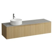 Arun 1600 2t avec découpe à gche plan piasentina grigio percé 1t special colour - LAUFEN H4161461519901 