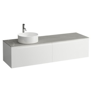 Arun 1600 2t avec découpe à gche plan piasentina grigio percé 1t multicolour - LAUFEN H4161461519991 
