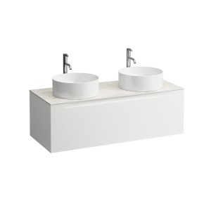 Arun 1200 1t découpe à gche et à dte plan botticino crema percé 1t multicolour - LAUFEN H4171291519991 