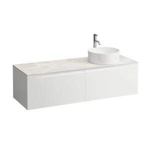 Arun 1400 2t avec découpe à dte plan botticino crema percé 1t multicolour - LAUFEN H4171371519991 