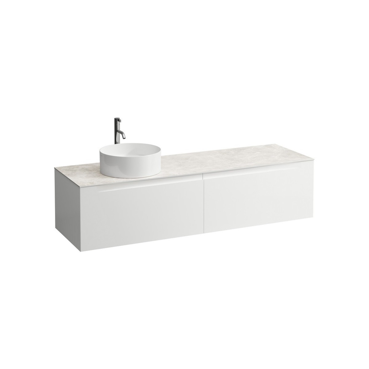 Arun 1600 2t avec découpe à gche plan botticino crema percé 1t multicolour - LAUFEN H4171461519991 