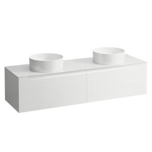 Arun 1600 2t déc à gche et à dte plan en verre dépoli ton sur ton multicolour - LAUFEN H4181441519991 