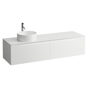 Arun 1600 2t déc à gche plan en verre dépoli ton sur ton percé 1t multicolour - LAUFEN H4181461519991 