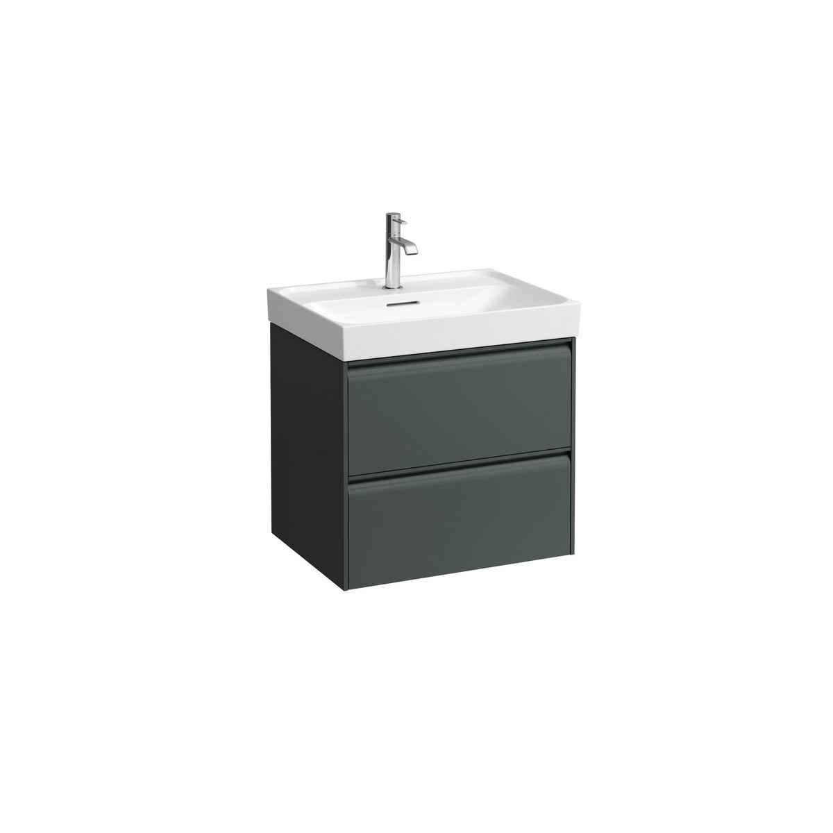 Meda meuble sous lavabo 600 2t pour lavabo 810113 gris traffic 585x450x515 mm - LAUFEN H4215720112661 