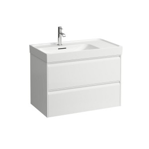 Meda meuble sous lavabo 800 2 tiroirs pour lavabo 817116 blanc mat 785x450x515mm - LAUFEN H4216020112601 