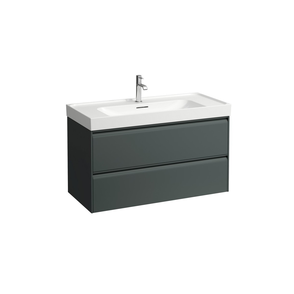 Meda meuble sous lavabo 1000 2t pour lavabo 810119 gris traffic 985x450x515 mm - LAUFEN H4216220112661 