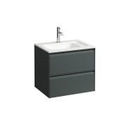 Meda meuble 600 2t pour lavabo marbond 814113 gris traffic 570x440x505 - LAUFEN H4216720112661 