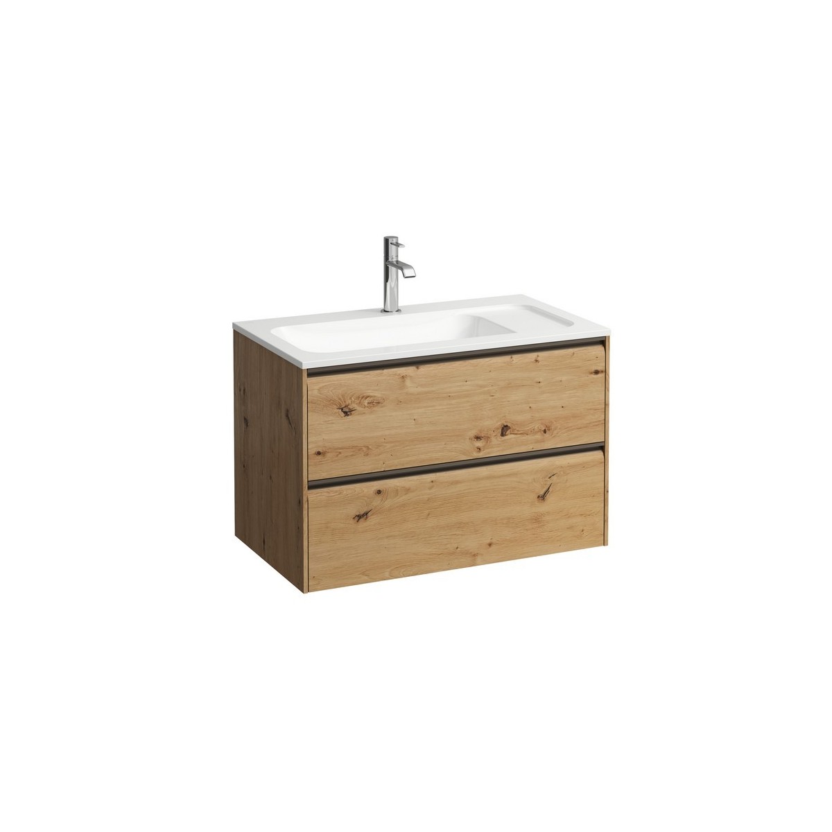 Meda meuble 800 2t pour lavabo marbond 814117 chêne sauvage 770x440x505 - LAUFEN H4216820112671 