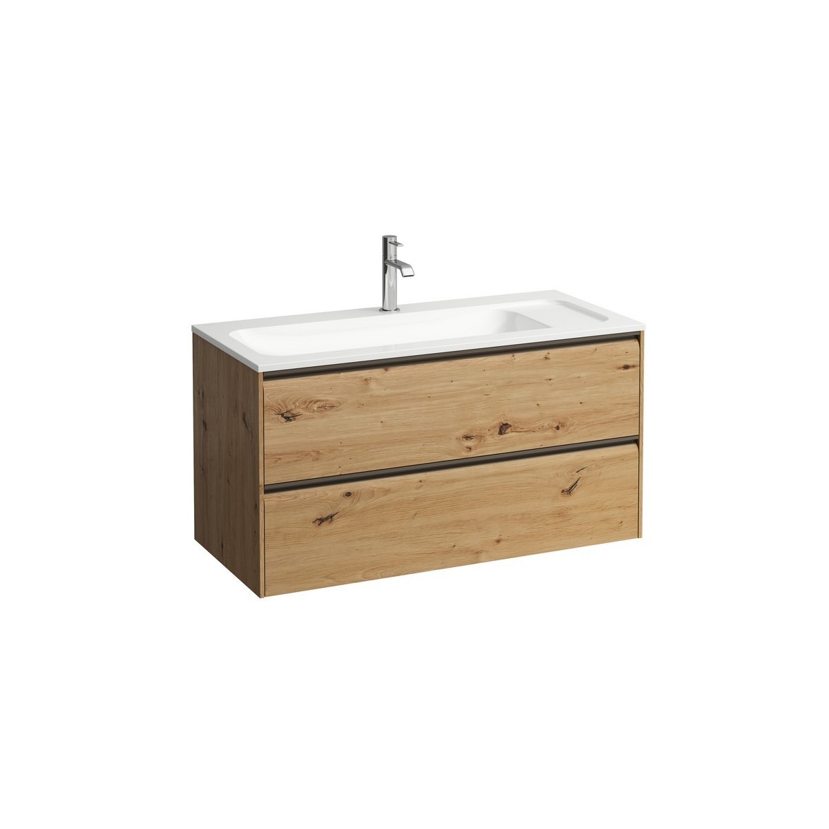 Meda meuble 1000 2t pour lavabo marbond 814118 chêne sauvage 970x440x505 - LAUFEN H4216920112671 