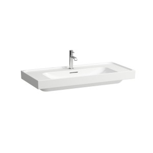 Meda lavabo mural ou à poser sur meuble blanc 1000x460x80 mm - LAUFEN H8101190001121 