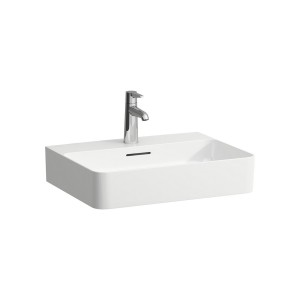 Val lavabo 55x42 perce un trou, ss tp blanc - LAUFEN H8102824001111 