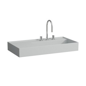 Lavabo asymétrique gauche kartell 90x46 grs mat - LAUFEN H8103397591581 