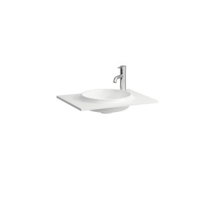 Lani lavabo à poser sur meuble slim en marbond blc 580x445x130 - LAUFEN H8140730001141 